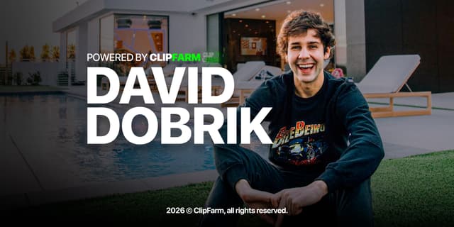 David Dobrik — "Our first kiss."