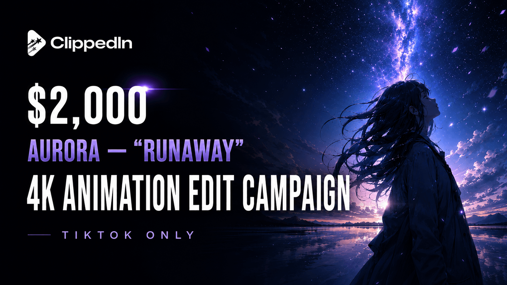 $2,000 AURORA “Runaway” 4K Animation Edits | $1 CPM