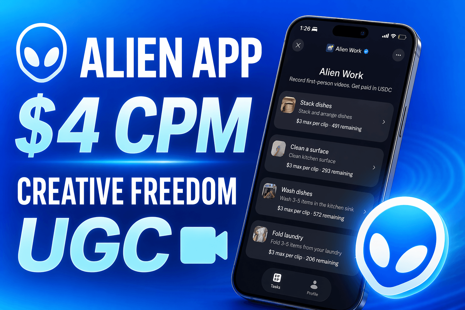 Alien App - AI | $4 CPM | Creative Freedom