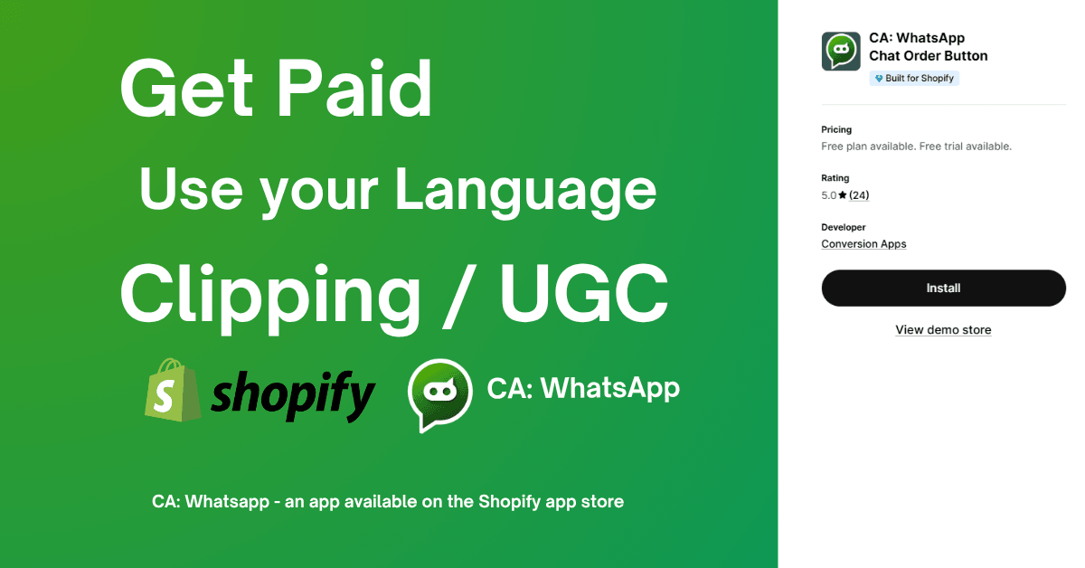 Any Language - Shopify WhatsApp Creator Campaign