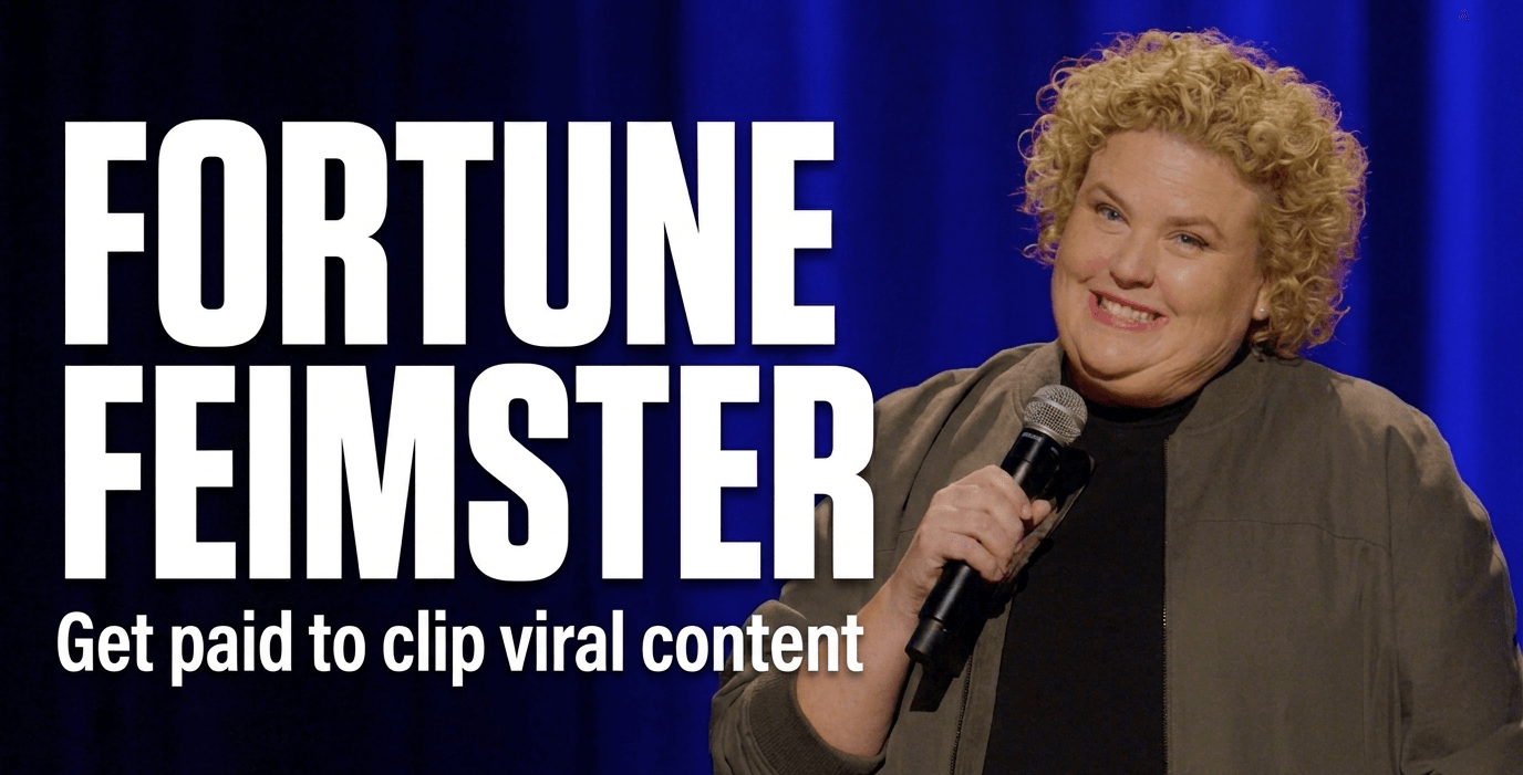 Fortune Feimster: Get paid 1.50$ per 1000 views