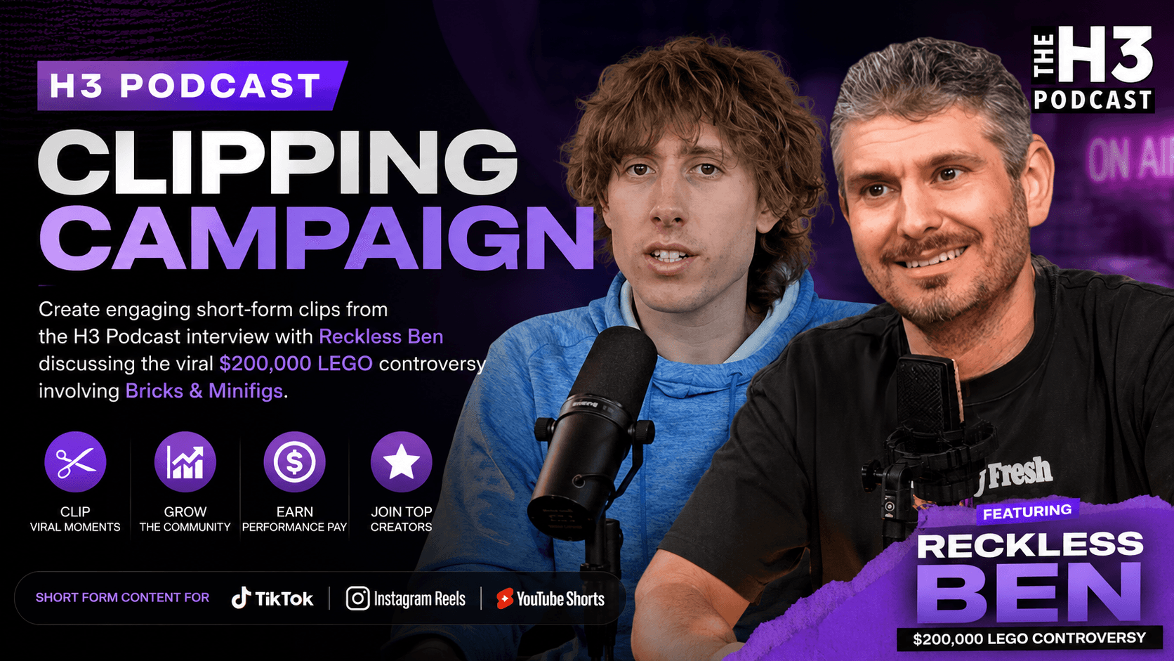 NEW & East To Clip - H3 Reckless Ben Interview CLIPPING CAMPAIGN