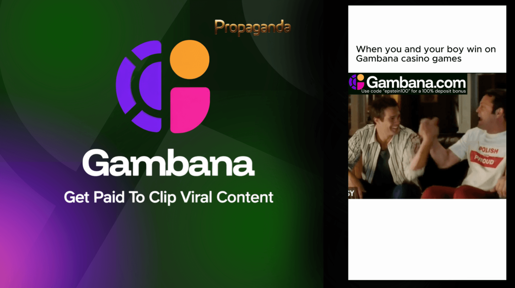 Gambana Logo Clipping | $14k Budget | $0.85 CPM