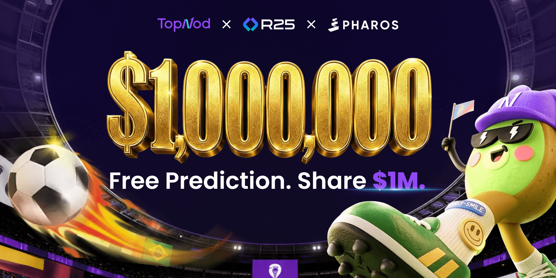 Topnod World Cup — Up to $1M Pool · Clip & Earn $1.6/1K Views