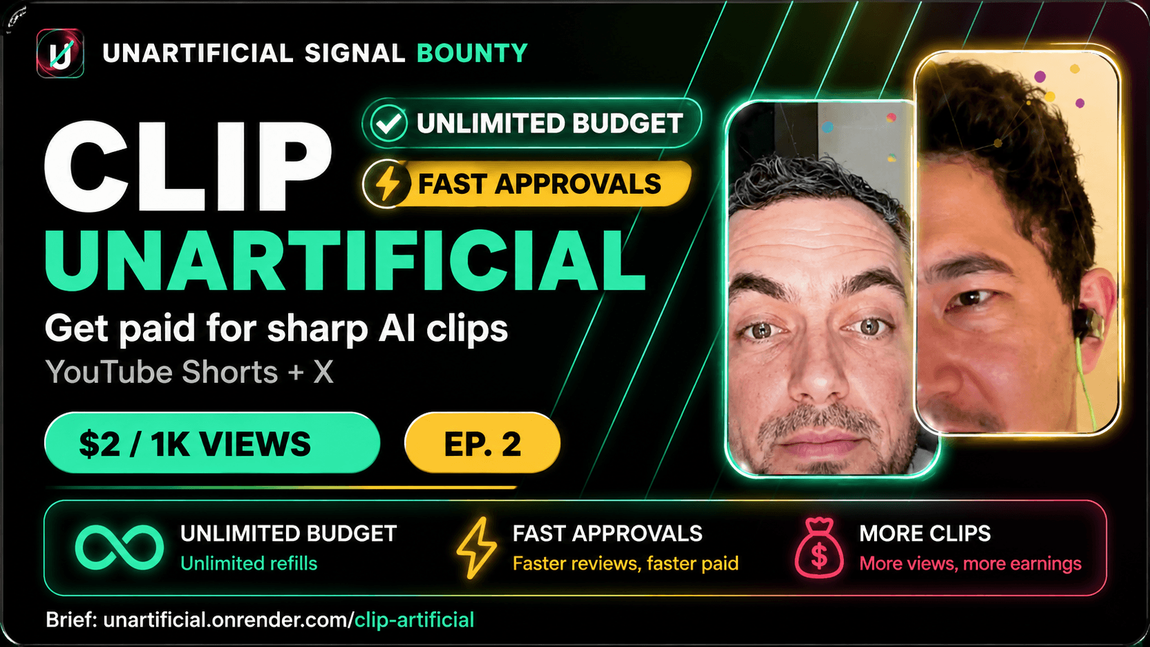 🚀 UNLIMITED BUDGET — UNARTIFICIAL EP. 2 CLIPPING CAMPAIGN 🚀