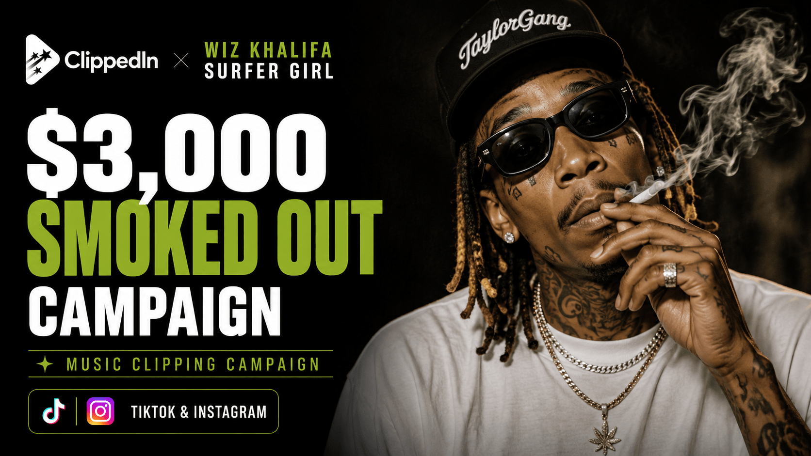 $3,000 Wiz Khalifa x Surfer Girl - 'Smoked Out' Campaign