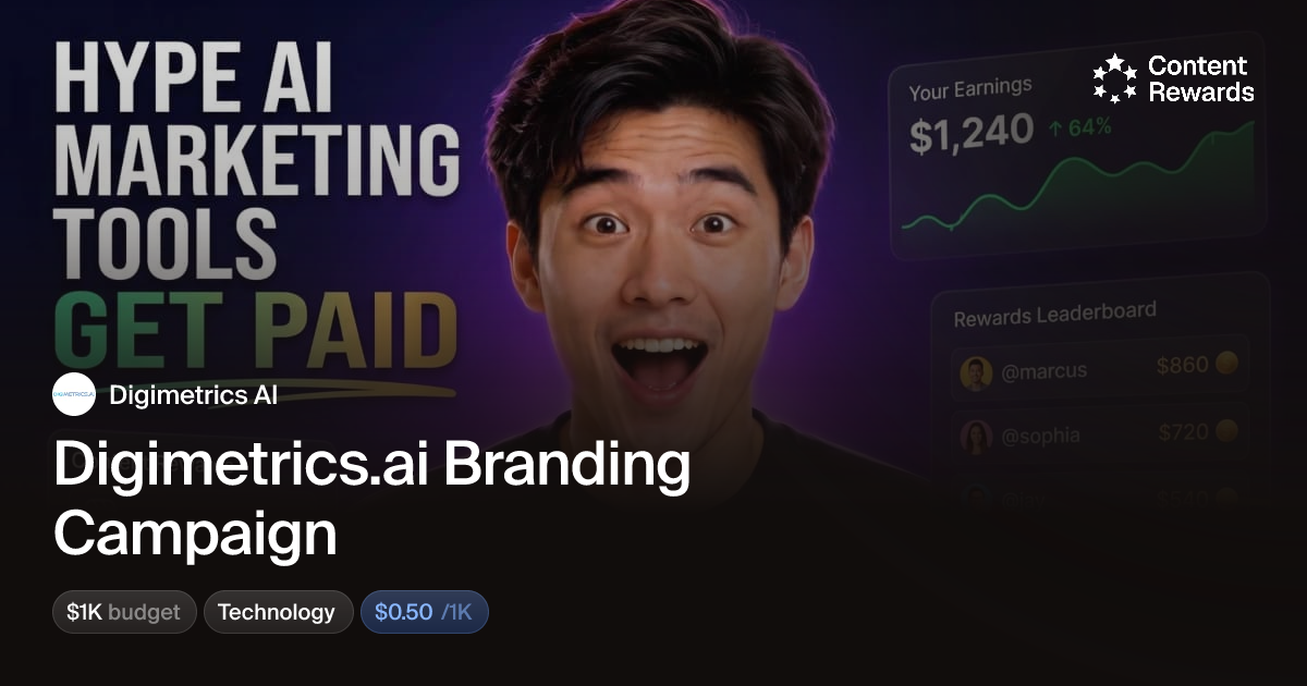Digimetrics.ai Branding Campaign by Digimetrics AI | Content Rewards