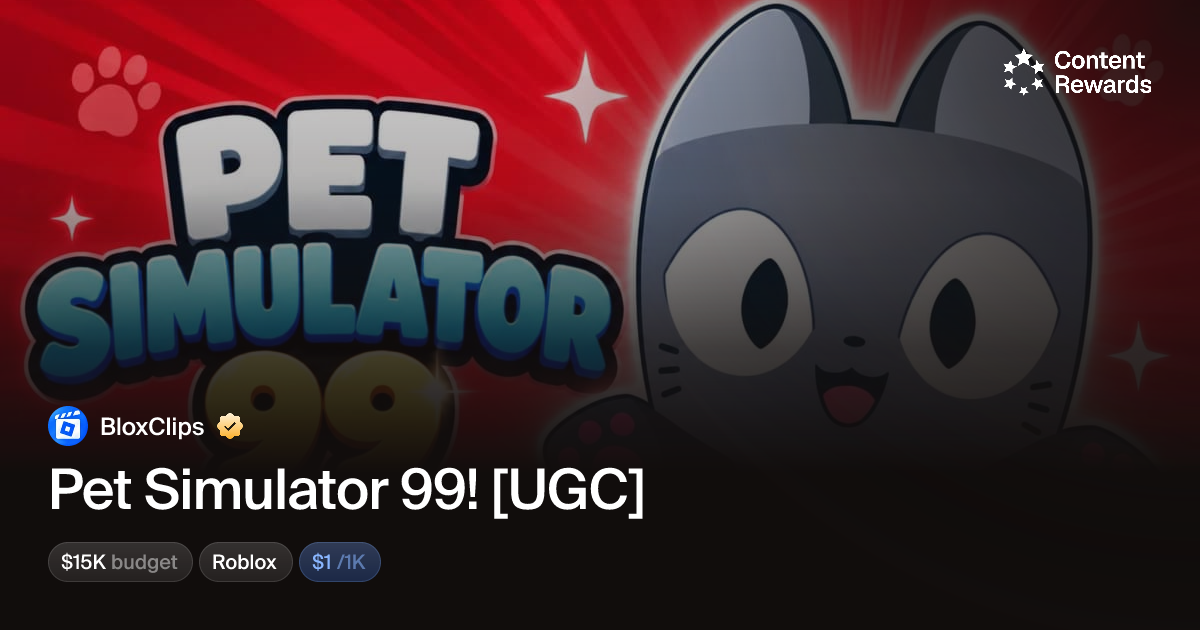 Pet Simulator 99! [UGC] by BloxClips | Content Rewards